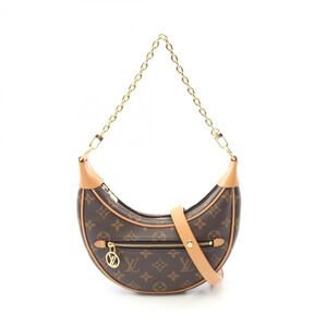 Louis Vuitton Loop Shoulder Bag Canvas Leather Monogram Brown